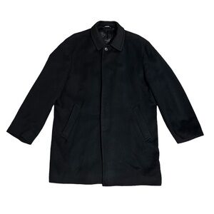 Grant Thomas Wool Cashmere Blend Men’s Black Button Down Coat Size 42R